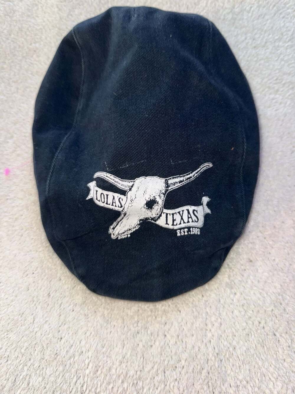 Banana Republic Lolas Texas Flat Cap Size L/XL Black Cotton